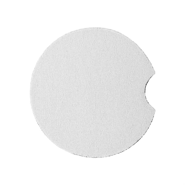 2 3/4" Round Soft Neoprene Car Coaster W/ Finger Notch