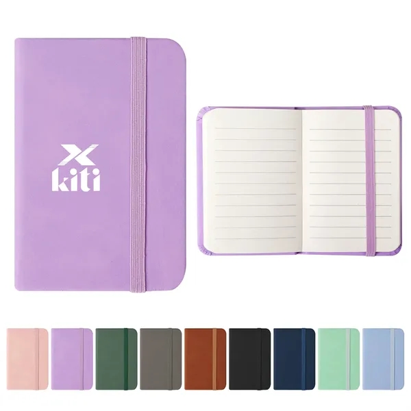 Portable Mini Leather Notebook With Elastic Strap