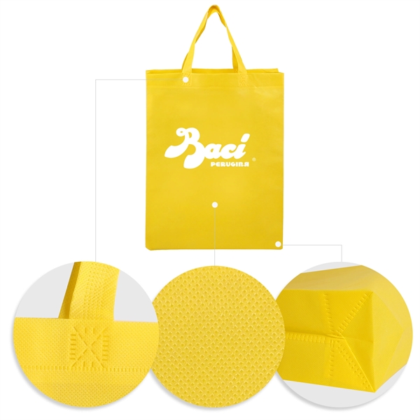 Heat Sealed Non-Woven Shopping Tote Bag(12" x 15" x 4") - Heat Sealed Non-Woven Shopping Tote Bag(12" x 15" x 4") - Image 1 of 12