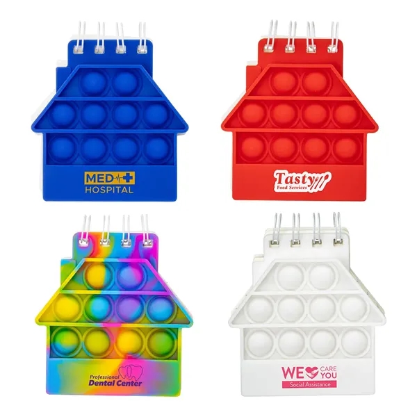 House Spiral Notebook Push Pop