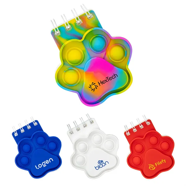 Paw Spiral Notebook Push Pop