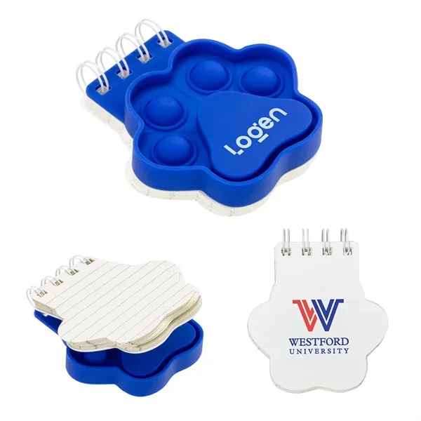 Paw Spiral Notebook Push Pop