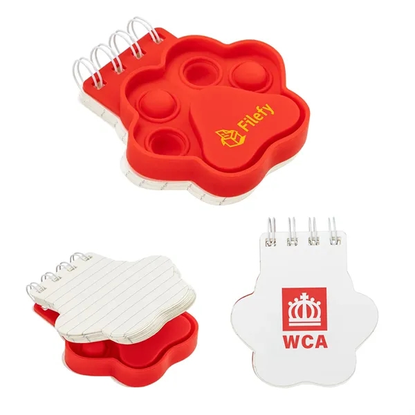 Paw Spiral Notebook Push Pop