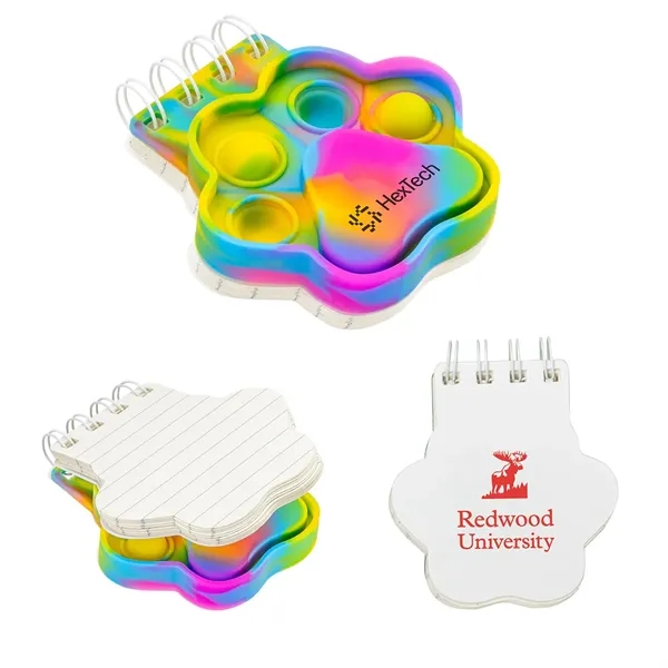 Paw Spiral Notebook Push Pop