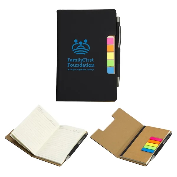 Alliance Hardcover Journal With Sticky Flags & Pen