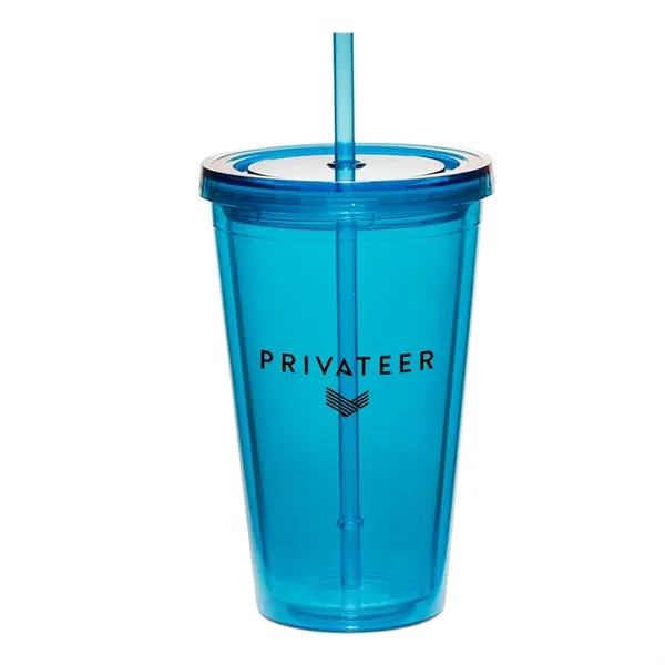 16oz Cup w/Straw