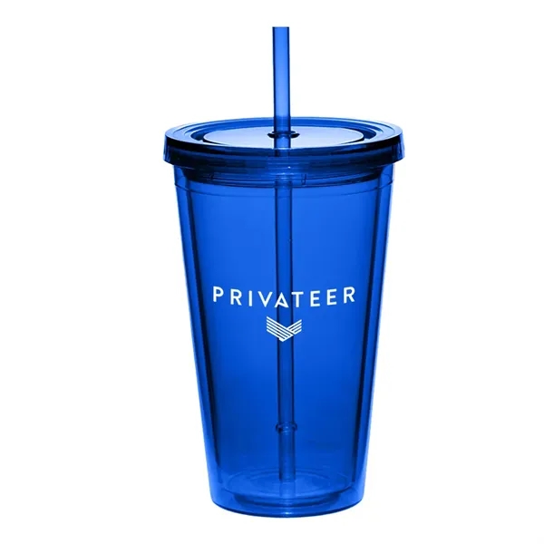 16oz Cup w/Straw