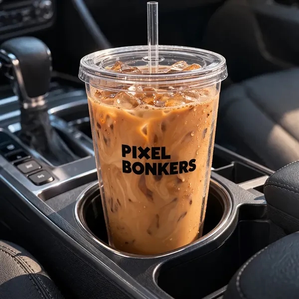 16oz Cup w/Straw