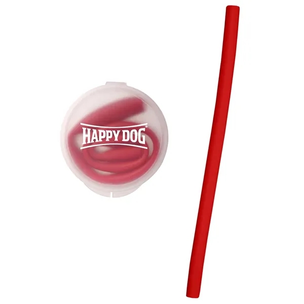Custom Silicone Straw w/ Case