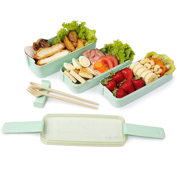 Eco-friendly Bento Lunch Box - Meal Prep Containers - Eco-friendly Bento Lunch Box - Meal Prep Containers - Image 3 of 3