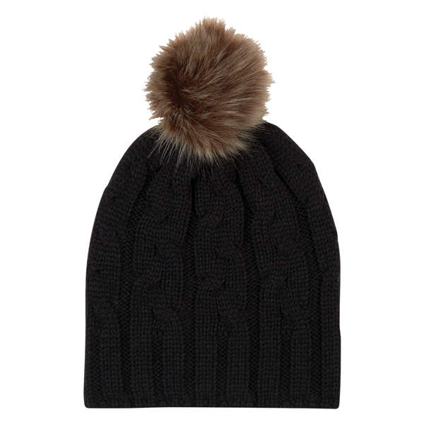 Cameron Cable Knit Pom Beanie - Cameron Cable Knit Pom Beanie - Image 4 of 9