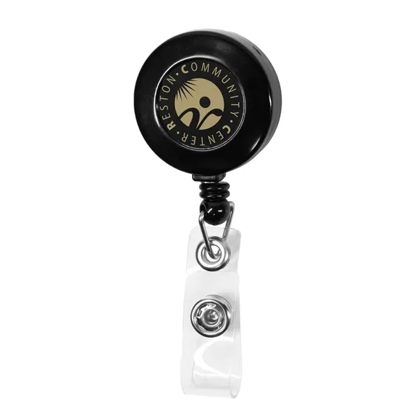 Round Retractable Badge Reel with Rotating Alligator Clip