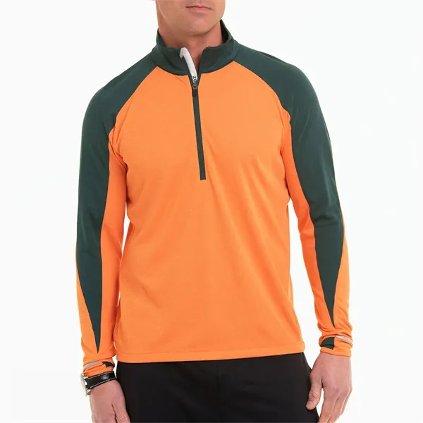 Zero Restriction Men's Z425 LS Melange Quarter-Zip Pullover