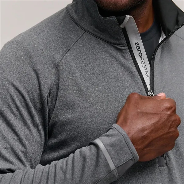 Zero Restriction Men's Z425 LS Melange Quarter-Zip Pullover