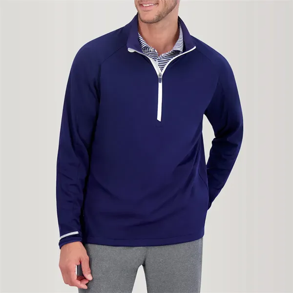 Zero Restriction Men's Z425 LS Melange Quarter-Zip Pullover