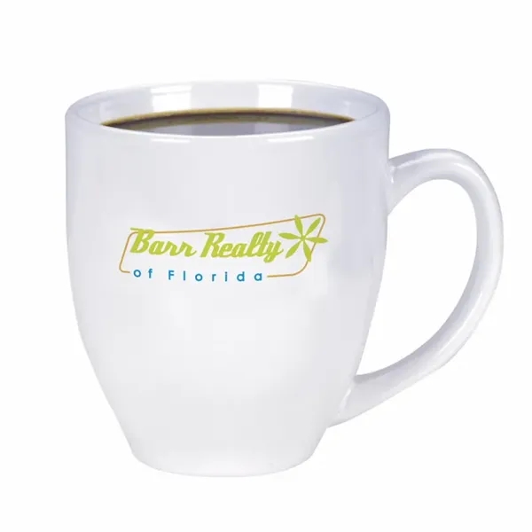 Custom Shiny Bistro Mug - 15 oz. (white)