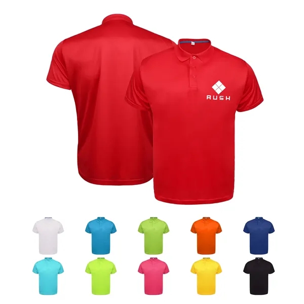 Breathable Poly Mesh Short Sleeve Harrison Polo T Shirt