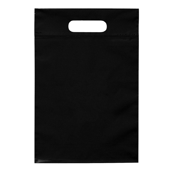 14 x 9.5 Recyclable Die Cut Handle Plastic Bags - 14 x 9.5 Recyclable Die Cut Handle Plastic Bags - Image 1 of 12
