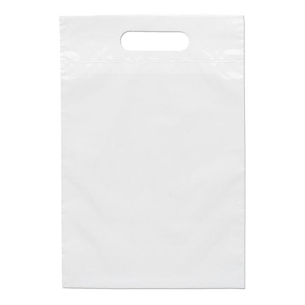 14 x 9.5 Recyclable Die Cut Handle Plastic Bags - 14 x 9.5 Recyclable Die Cut Handle Plastic Bags - Image 11 of 12