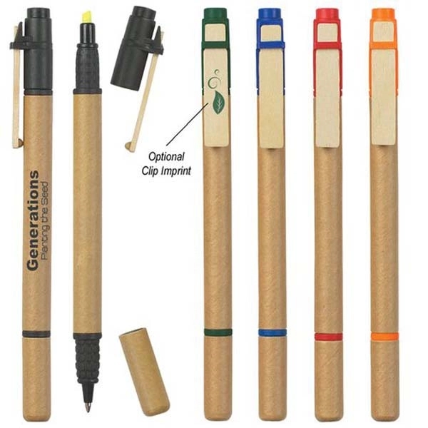 Dual Function Eco-Friendly Pen/Highlighter - Dual Function Eco-Friendly Pen/Highlighter - Image 0 of 0