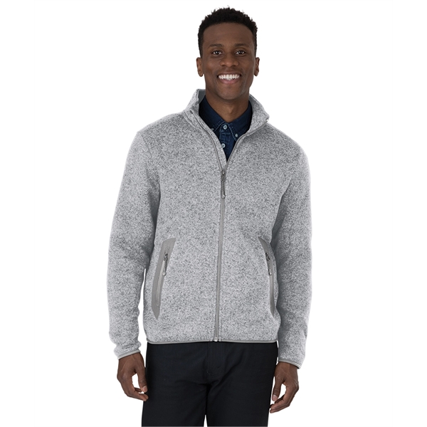 Men's Heathered Fleece Jacket - Men's Heathered Fleece Jacket - Image 2 of 7