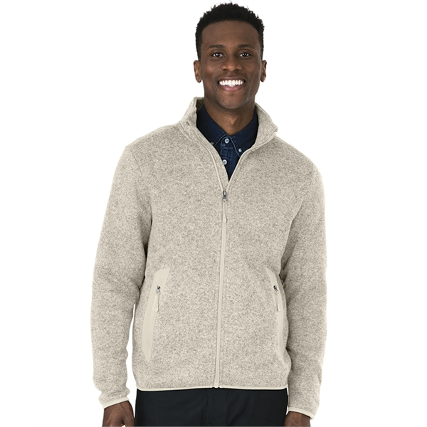 Men's Heathered Fleece Jacket - Men's Heathered Fleece Jacket - Image 6 of 7