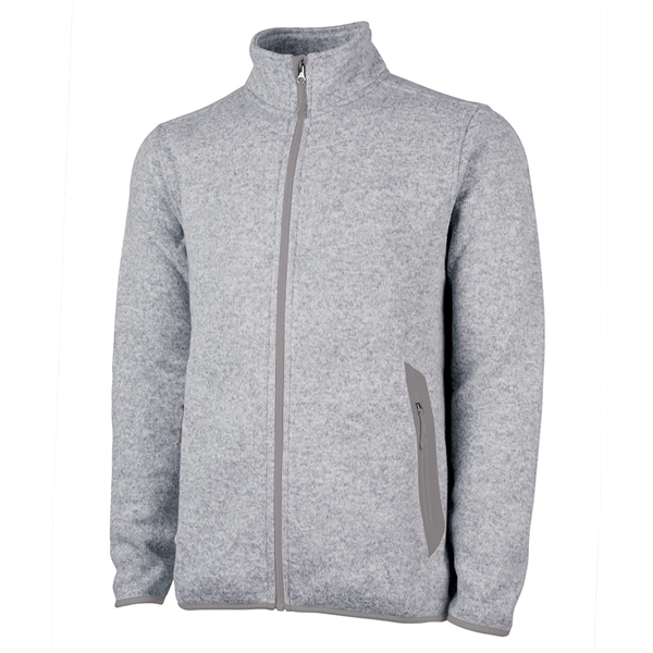 Men's Heathered Fleece Jacket - Men's Heathered Fleece Jacket - Image 3 of 7