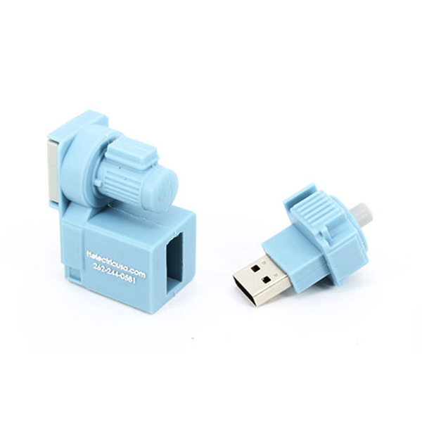 Electric Motor Shaped Custom 3D PVC USB Flash Drive - Electric Motor Shaped Custom 3D PVC USB Flash Drive - Image 0 of 3