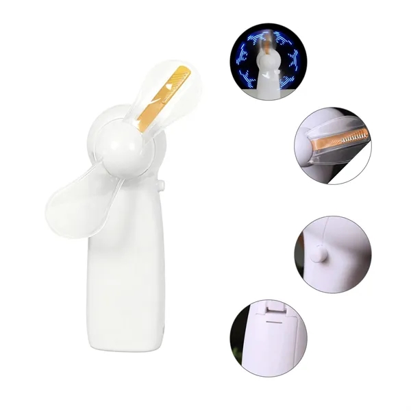 Pre Programmed Mini Light Up Message Handheld Fan