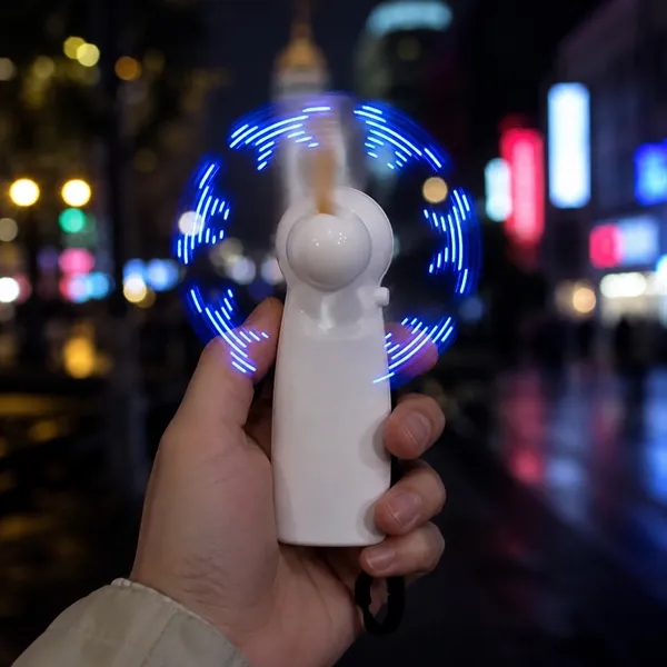 Pre Programmed Mini Light Up Message Handheld Fan