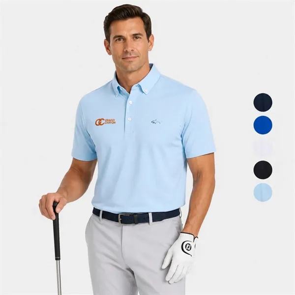 Gregnorman® Button-Down Freedom Pique UPF 20+ Stripe Polo