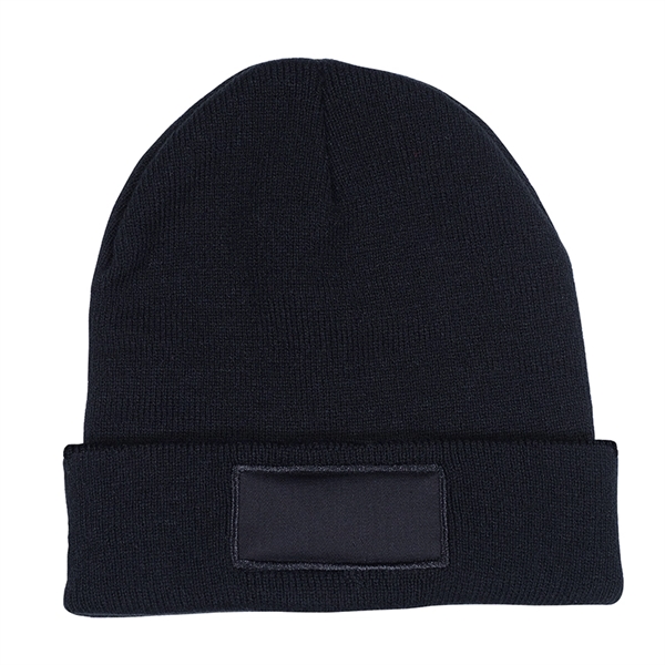 Knit Beanie with Patch - Knit Beanie with Patch - Image 2 of 5