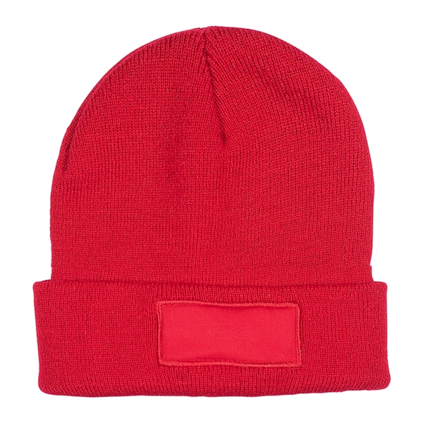 Knit Beanie with Patch - Knit Beanie with Patch - Image 3 of 5