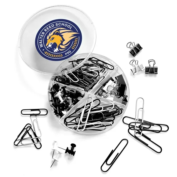SUPPLY LINE® ROUND CLIPS & PINS SET BLACK & WHITE