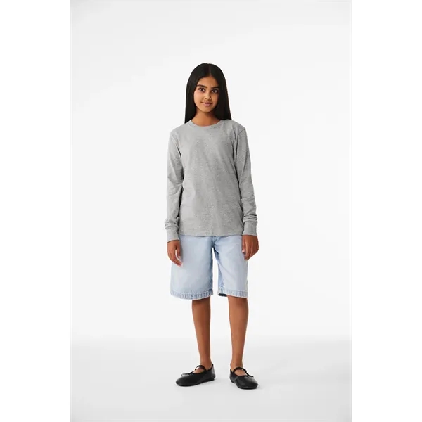 BELLA+CANVAS Youth Heather CVC Long Sleeve Tee
