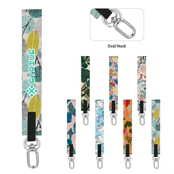 1 1/4" Polyester Wrist Lanyard Keychain Strap W/ Key ring
