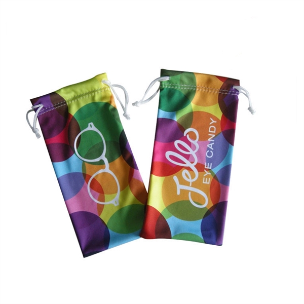 Custom Full Color Microfiber Eyeglass Pouch - Custom Full Color Microfiber Eyeglass Pouch - Image 1 of 5