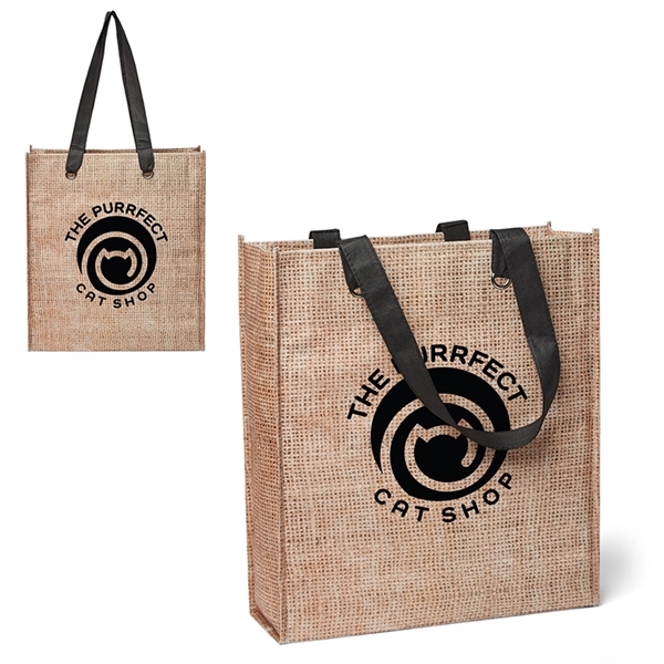 Non-Woven Jute "Look" Tote - Non-Woven Jute "Look" Tote - Image 0 of 1