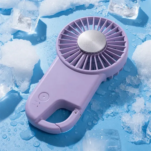 Portable Handheld Fan with Carabiner Clip