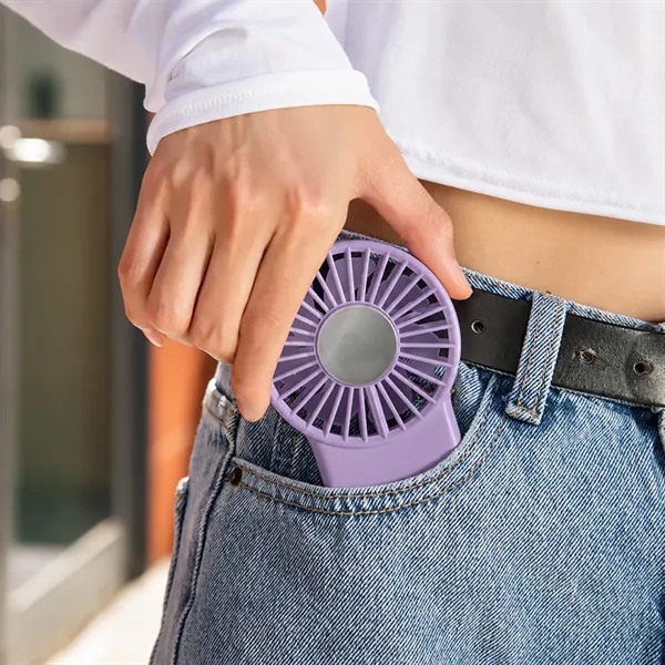 Portable Handheld Fan with Carabiner Clip