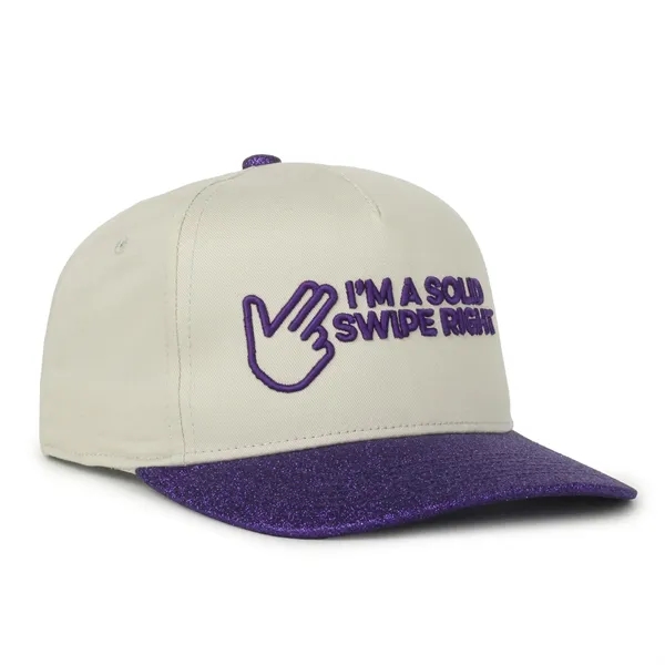 Two-Tone 5-Panel Glitter Cap