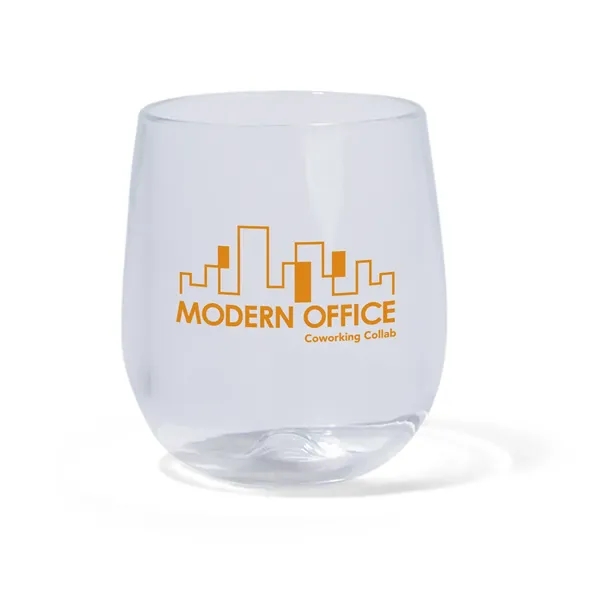 Custom Silipint® Clear Stemless Wine Glass - 12 oz.