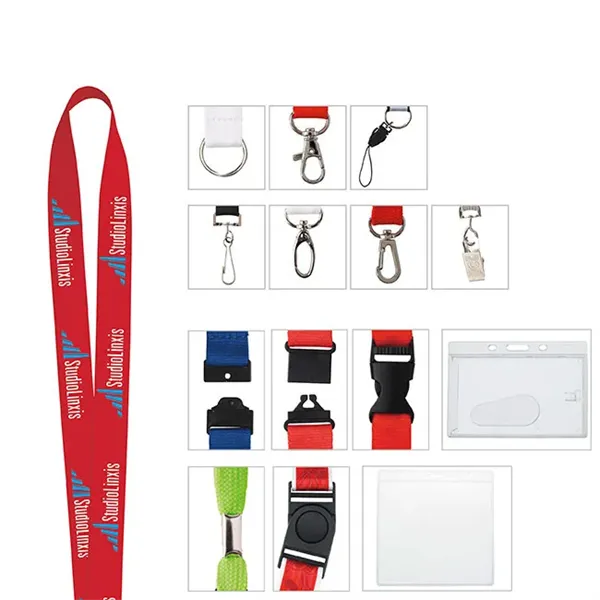 Universal Source® 1" Polyester Woven Lanyard