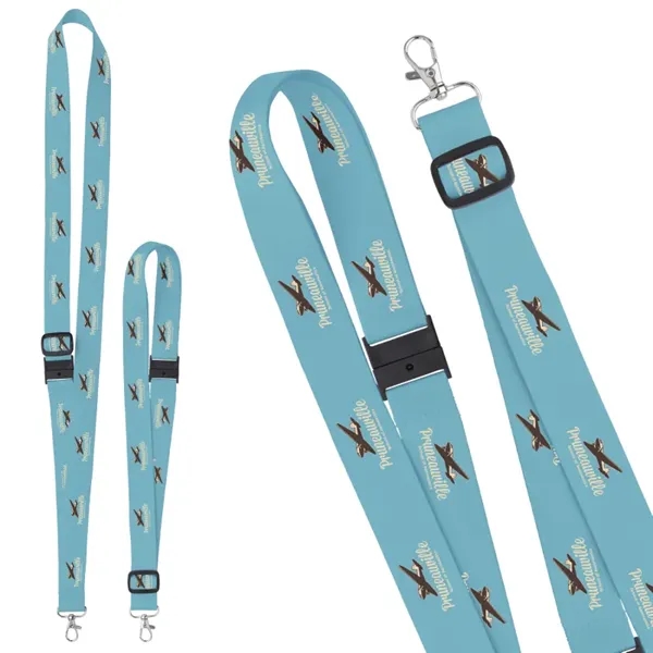 Universal Source® 1" Adjustable Polyester 4 Color Lanyard