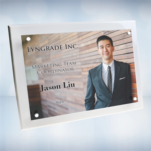 Color Photo Imprinted Floating Acrylic Wall Plaque