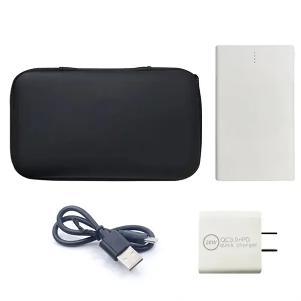20w Charger and 4000 mAH Slim Card Power Bank Set