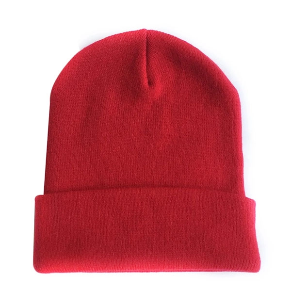 Embroidered Acrylic Knit Beanie with Cuff - Embroidered Acrylic Knit Beanie with Cuff - Image 3 of 14