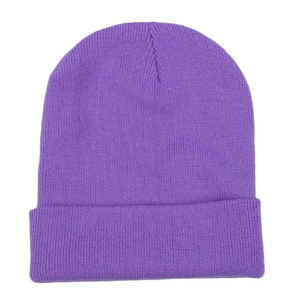 Embroidered Acrylic Knit Beanie with Cuff - Embroidered Acrylic Knit Beanie with Cuff - Image 6 of 14