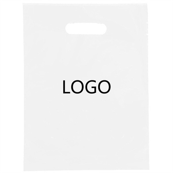 White Die Cut Handle Plastic Bags - White Die Cut Handle Plastic Bags - Image 0 of 0