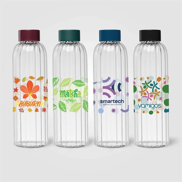 Linea Glass Ridged Color Pop Bottle - 21 oz.